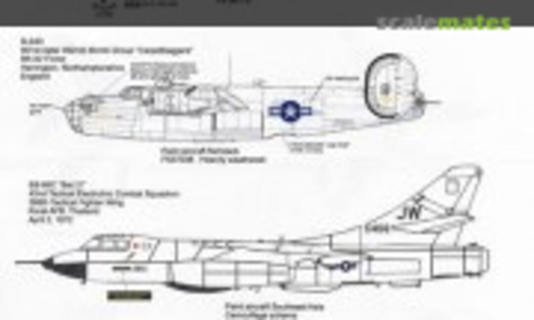 1:72 C-130J, B-24D, EB-66C, F-100F (Wolfpak Decals 72-002) 72-002