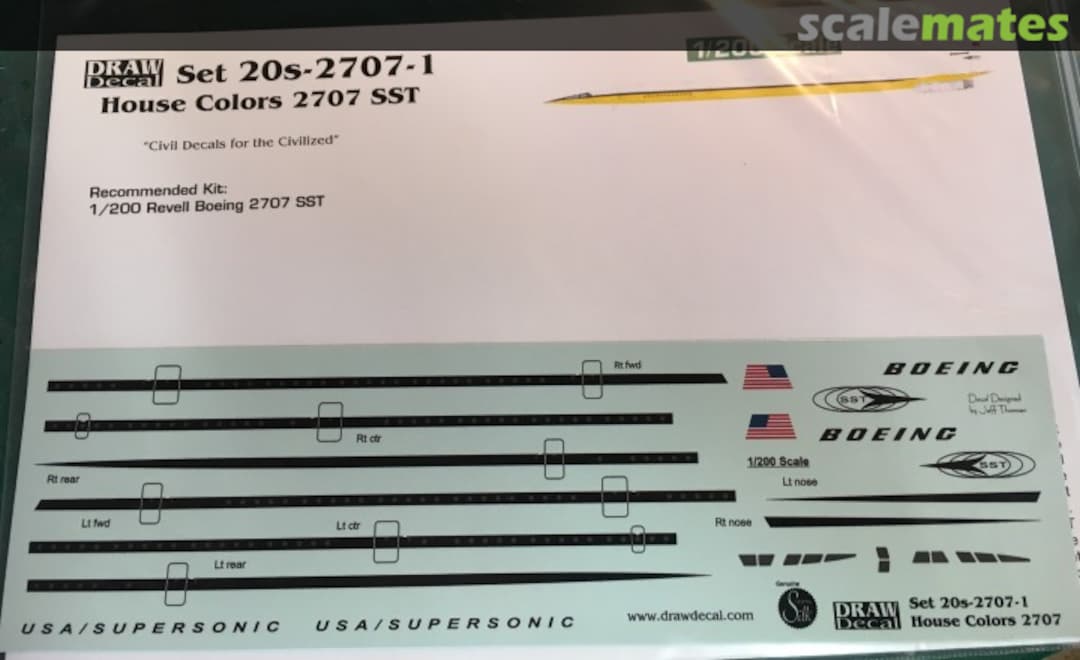 Boxart House Colours Boeing 2707 SST 20s-2707-1 Draw Decal Boxart House Colours Boeing 2707 SST 20s-2707-1 Draw Decal
