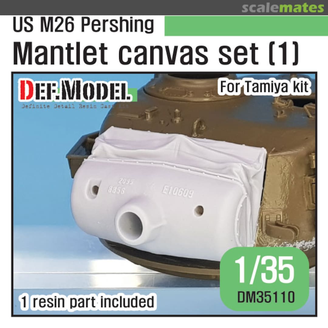 Boxart US M26 Pershing Mantlet Canvas cover set(1) DM35110 Def.Model Boxart US M26 Pershing Mantlet Canvas cover set(1) DM35110 Def.Model