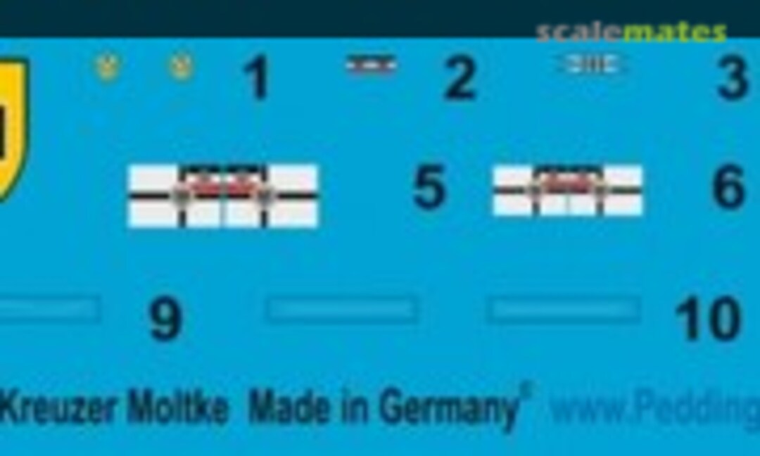 1:1250 SMS Grosser Kreuzer Moltke (Peddinghaus-Decals 1250 3157) 1250 3157