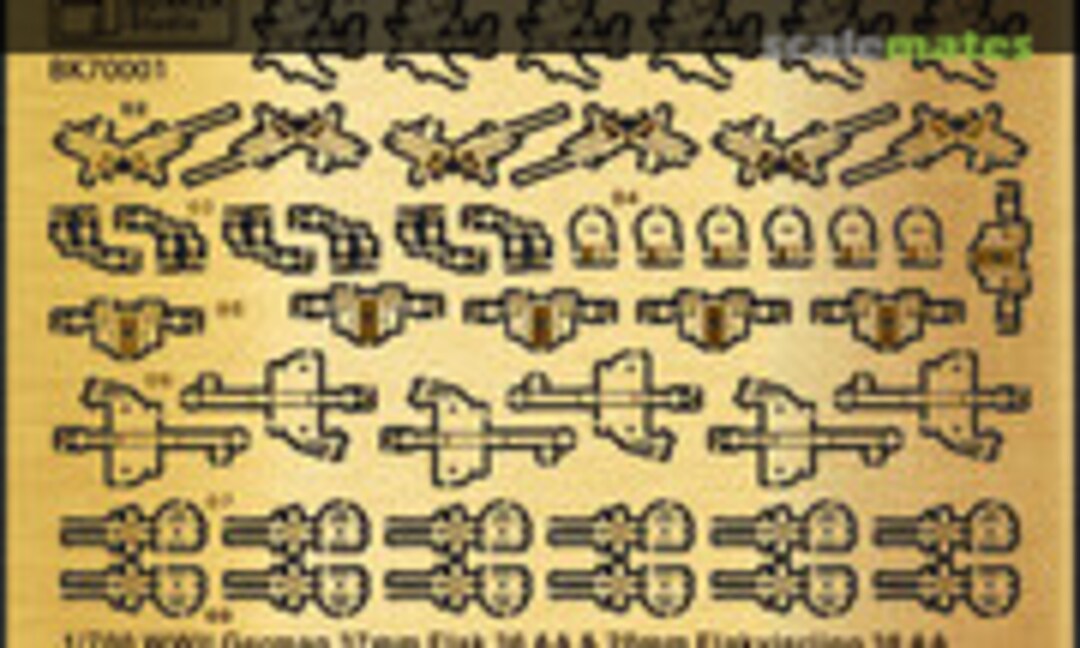 1:700 German 37mm Flak 36 & 20mm Flakviering 38 AA Guns (Bunker Studio BK70001) BK70001