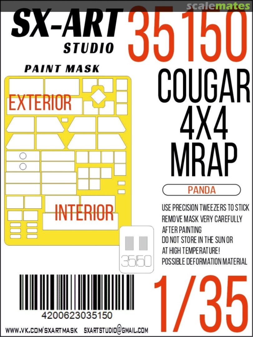 Boxart Cougar 4x4 MRAP masks 35150 SX-Art Boxart Cougar 4x4 MRAP masks 35150 SX-Art