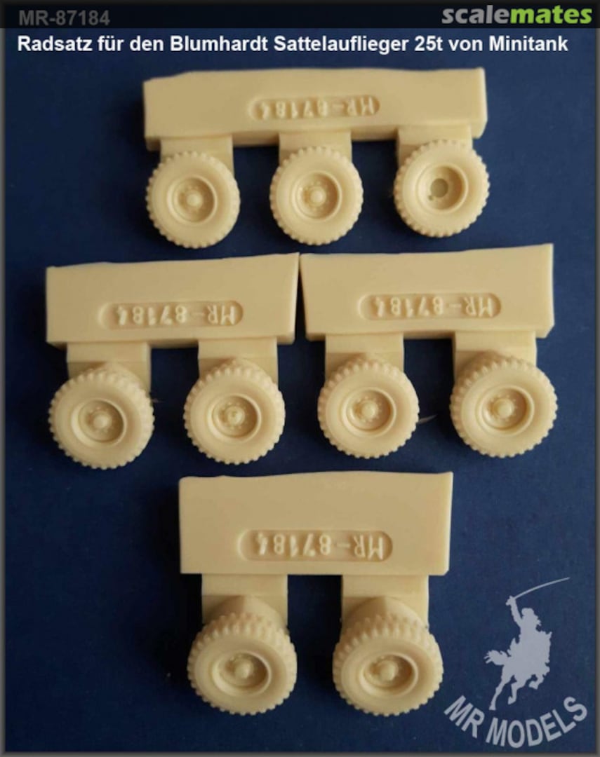 Boxart Wheel set for the Blumhardt semi-trailer 25t from Minitank MR-87184 MR Modellbau