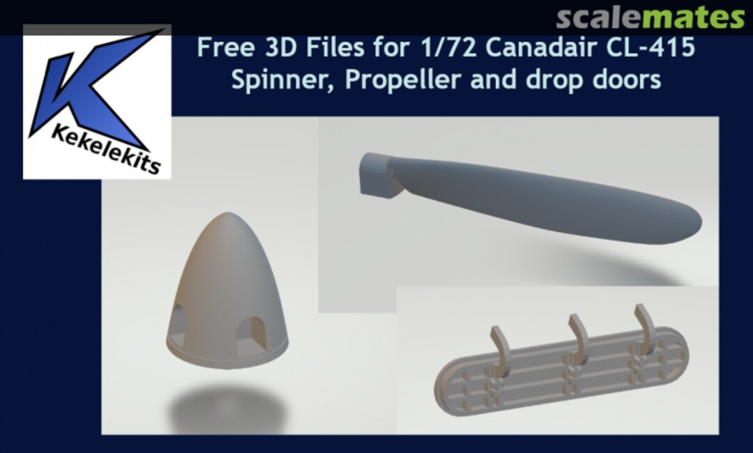 Boxart Spinner, Propeller and Drop Doors 3D Files for Canadair CL-415 72002 Kekelekits