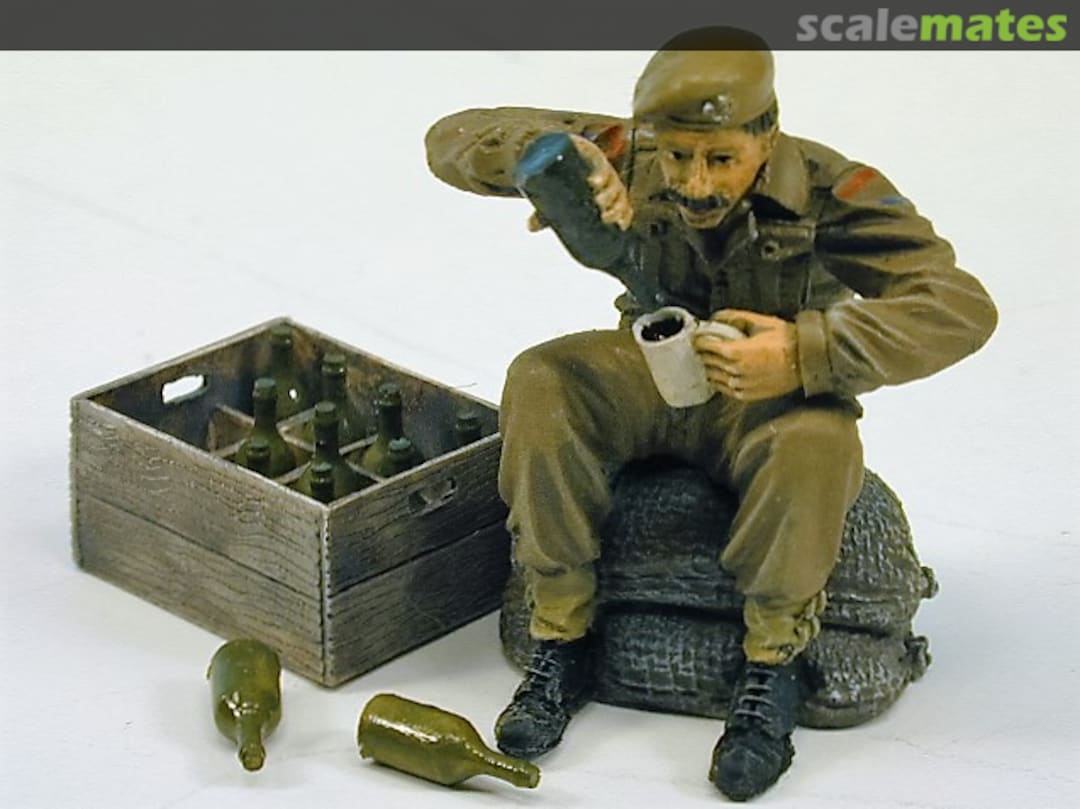 Boxart WW2 British Soldier Sitting Drinking F46 Accurate Armour Boxart WW2 British Soldier Sitting Drinking F46 Accurate Armour