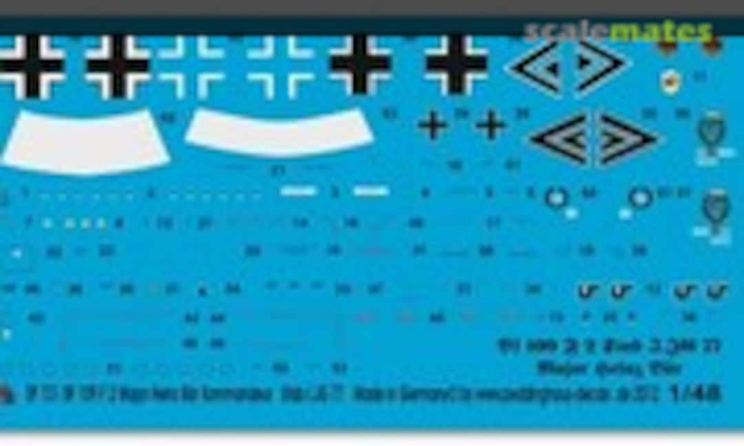 1:48 Bf 109 F-2 Maj. Heinz Bär Kommandeur Stab I.JG77 (Peddinghaus-Decals EP 731) EP 731