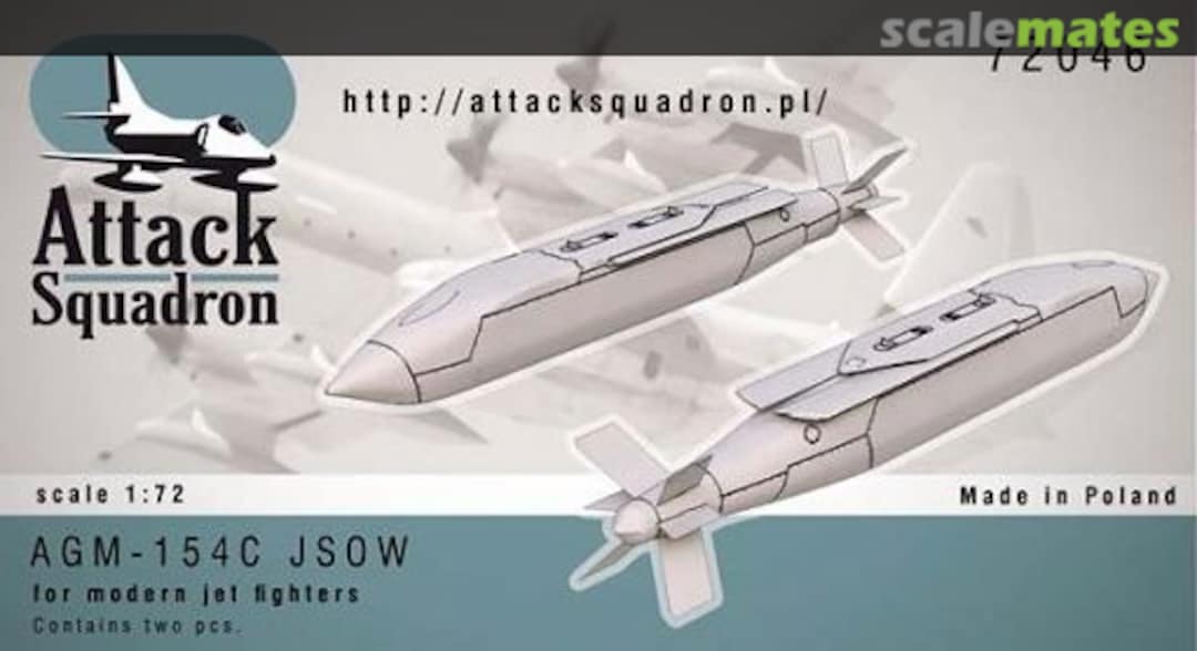 Boxart AGM-154 JSOW C glide bomb 2pcs. 72046 Attack Squadron Boxart AGM-154 JSOW C glide bomb 2pcs. 72046 Attack Squadron