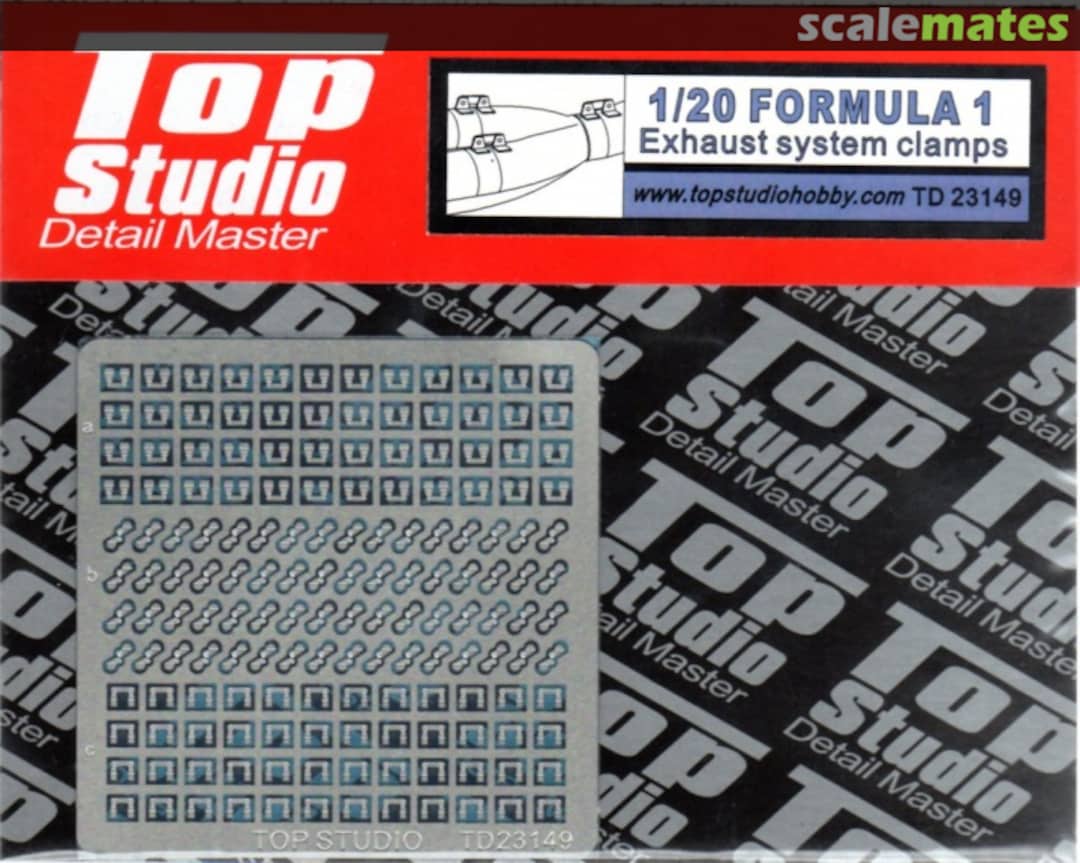 Boxart Formula 1 Exhaust System Clamps TD23149 Top Studio Boxart Formula 1 Exhaust System Clamps TD23149 Top Studio