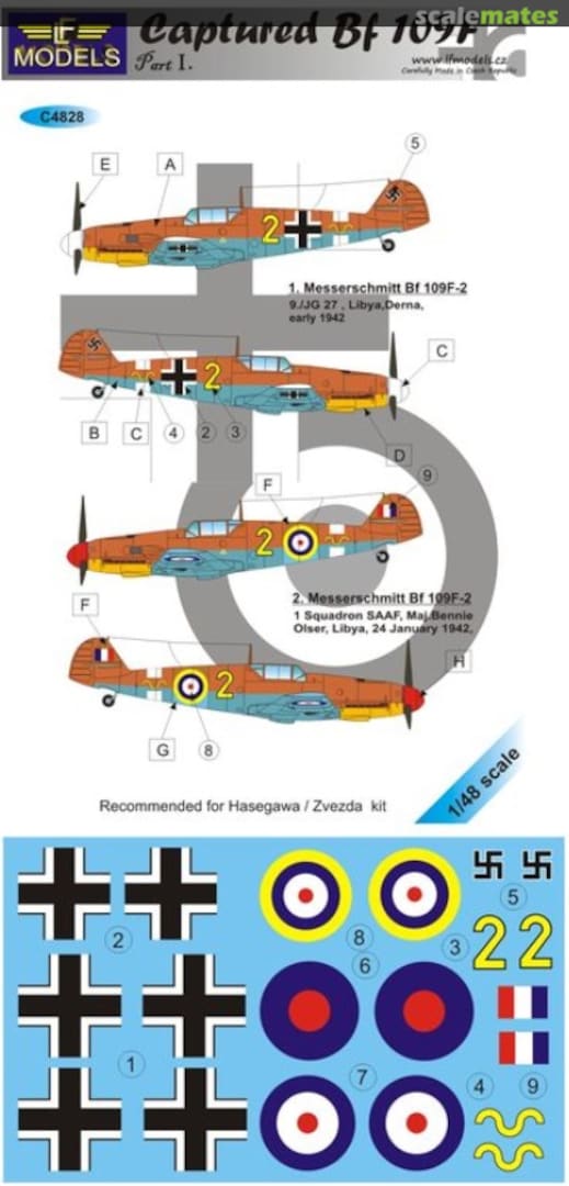 Boxart Captured Bf 109F Part I. C4828 LF Models Boxart Captured Bf 109F Part I. C4828 LF Models