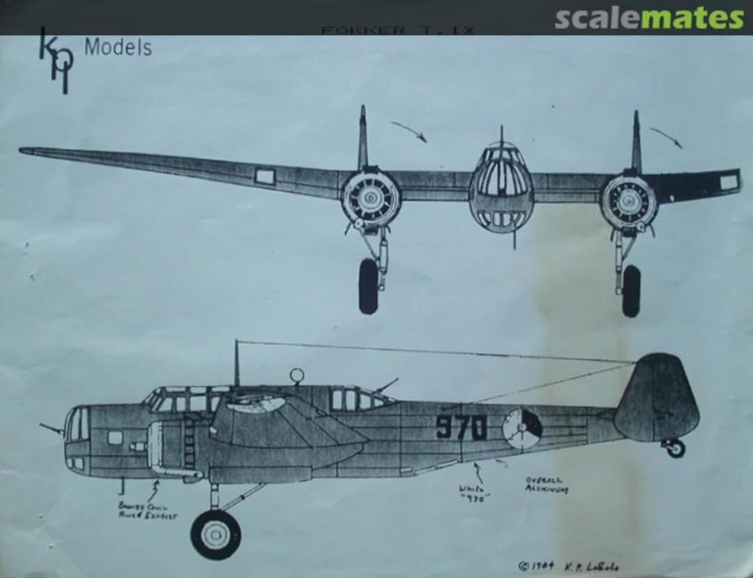Boxart Fokker T.IX KPL Models Boxart Fokker T.IX KPL Models
