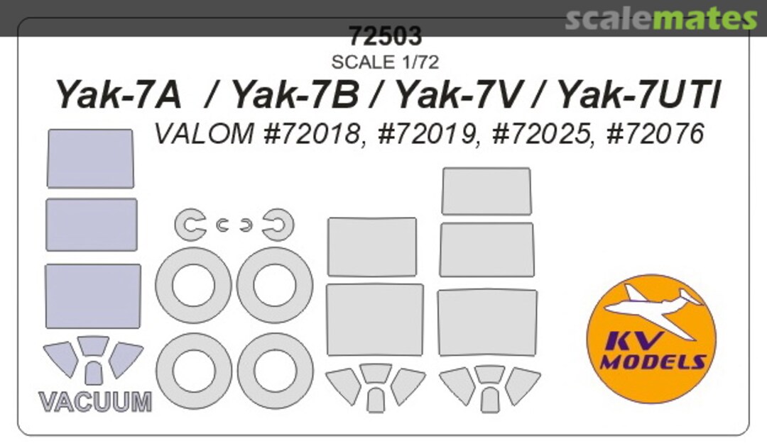Boxart Yak-7A/B/V/UTI 72503 KV Models Boxart Yak-7A/B/V/UTI 72503 KV Models