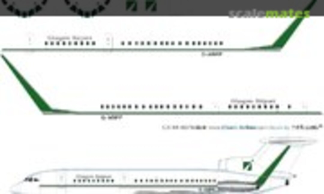 1:144 Glasgow Airport Trident 2 (Classic Airlines CA144-483) CA144-483