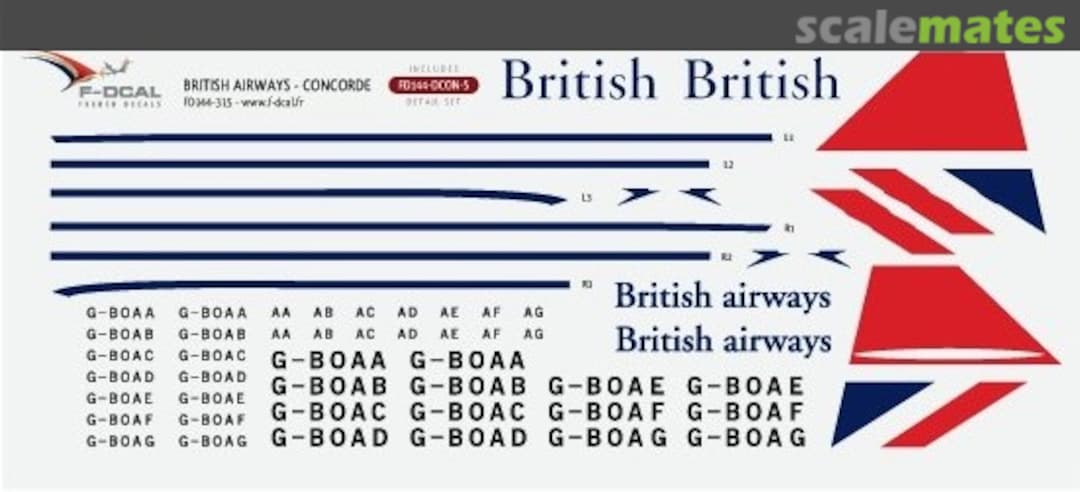 Boxart British Airways - Concorde (Negus & Negus) FD144-315 F-DCAL