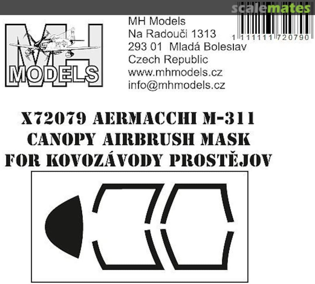 Boxart Aermacchi M-311 Canopy Airbrush Mask X72079 MH Models Boxart Aermacchi M-311 Canopy Airbrush Mask X72079 MH Models