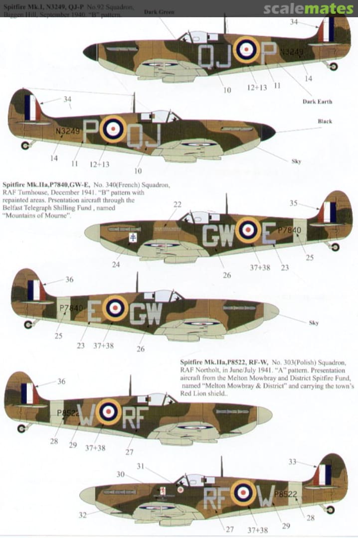 Contents Spitfire Mk I/II. Type 300 Prototype X72-075 Xtradecal Contents Spitfire Mk I/II. Type 300 Prototype X72-075 Xtradecal