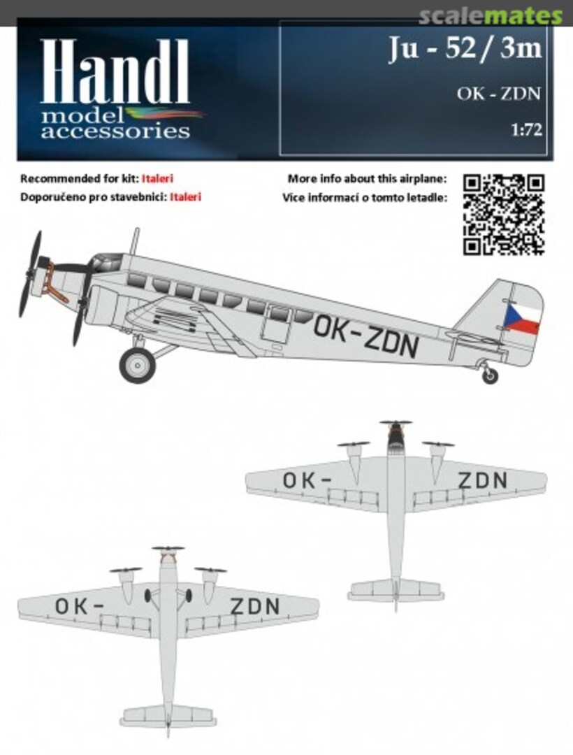 Boxart Ju-52 / m3 OK-ZDN 071072 Handl