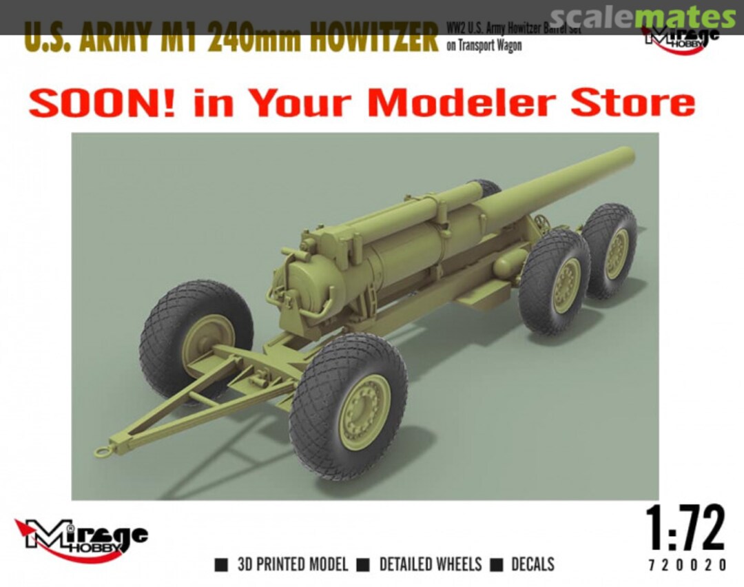 Boxart U.S. ARMY M1 240mm HOWITZER 720020 Mirage Hobby Boxart U.S. ARMY M1 240mm HOWITZER 720020 Mirage Hobby