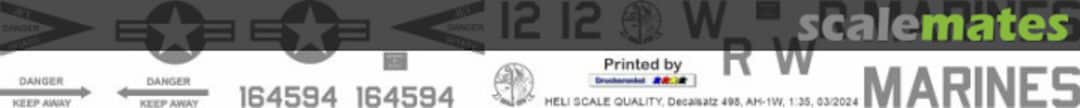 Boxart AH-1W - US Marines - HMLA-775 164594 Decal 498 Heli Scale Quality Boxart AH-1W - US Marines - HMLA-775 164594 Decal 498 Heli Scale Quality
