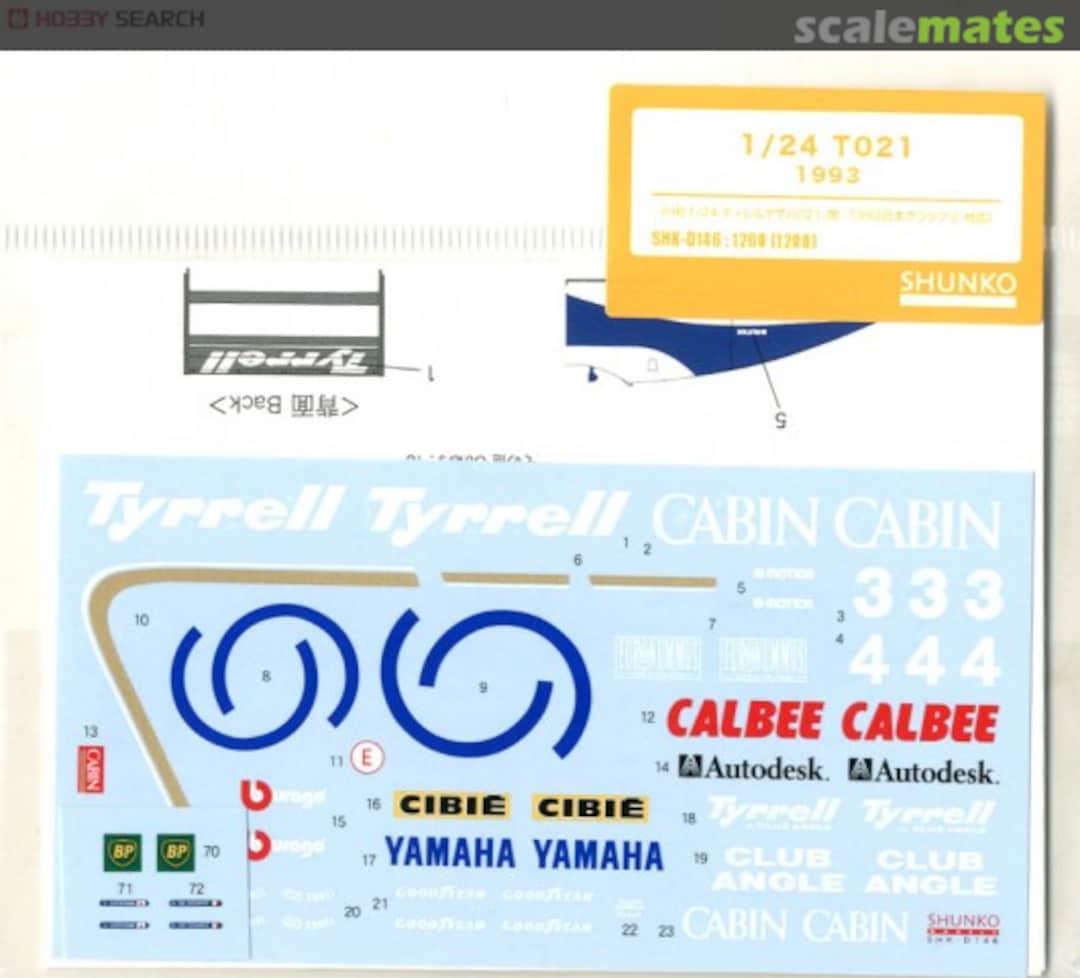 Boxart Tyrrell 021 1993 SHK-D146 Shunko Models Boxart Tyrrell 021 1993 SHK-D146 Shunko Models