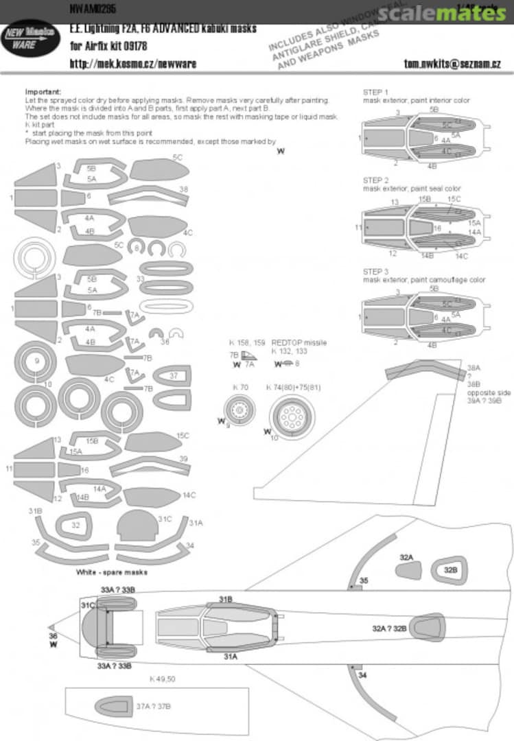 Boxart E.E. Lightning F2A, F6 ADVANCED kabuki masks NWAM0295 New Ware Boxart E.E. Lightning F2A, F6 ADVANCED kabuki masks NWAM0295 New Ware