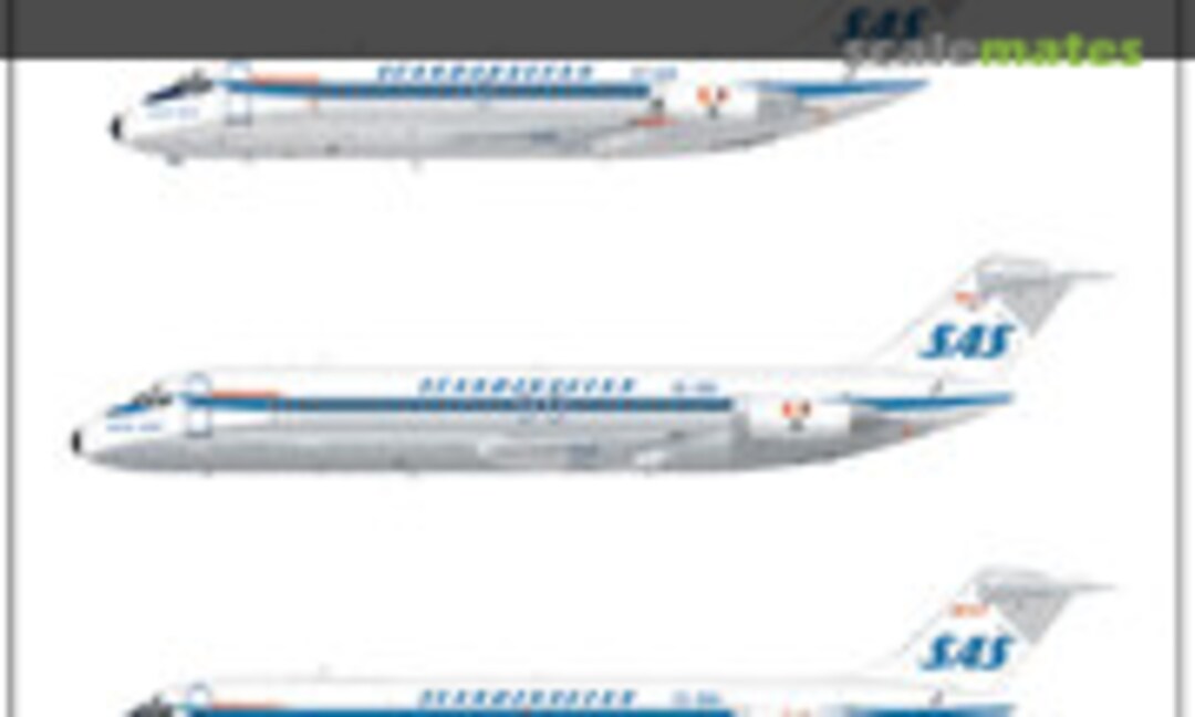 1:200 SAS Douglas DC-9's dragon livery for the Hasegawa kit (Lima November Decals LN200-07) LN200-07