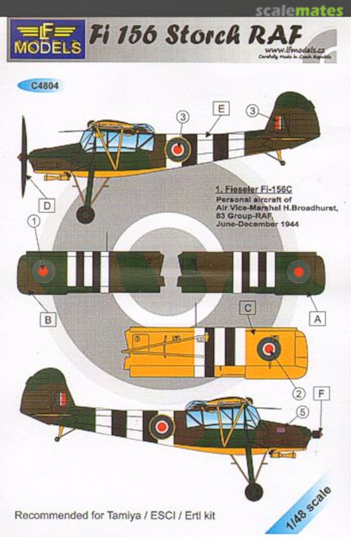 Boxart Fieseler Fi-156C 'Storch' RAF C4804 LF Models Boxart Fieseler Fi-156C 'Storch' RAF C4804 LF Models