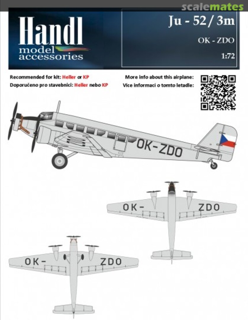 Boxart Ju-52 / m3 OK-ZDO 061072 Handl Boxart Ju-52 / m3 OK-ZDO 061072 Handl