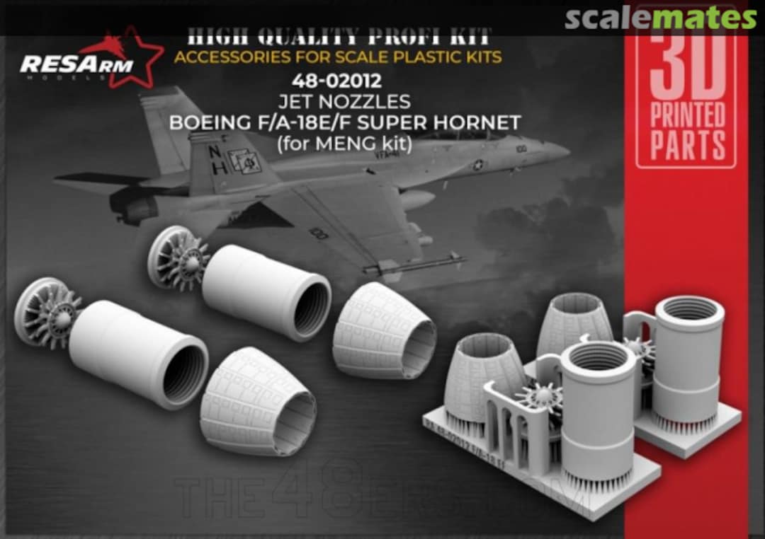 Boxart F/A-18E/F Super Hornet jet nozzles 48-02012 RESArm Boxart F/A-18E/F Super Hornet jet nozzles 48-02012 RESArm