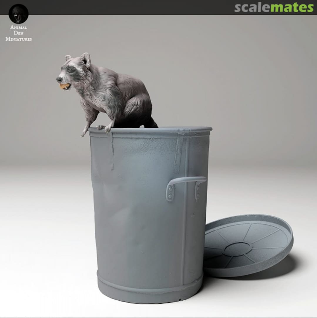 Boxart Racoon - standing on trashcan 72130437 EMP3d Boxart Racoon - standing on trashcan 72130437 EMP3d