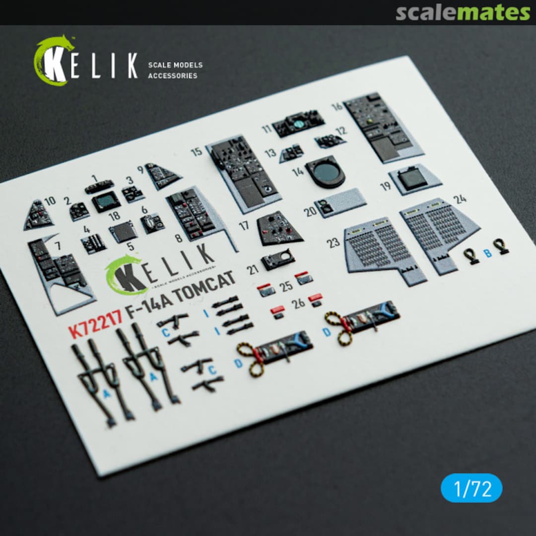 Boxart F-14A Tomcat - Interior 3d Decals K72217 Kelik Boxart F-14A Tomcat - Interior 3d Decals K72217 Kelik