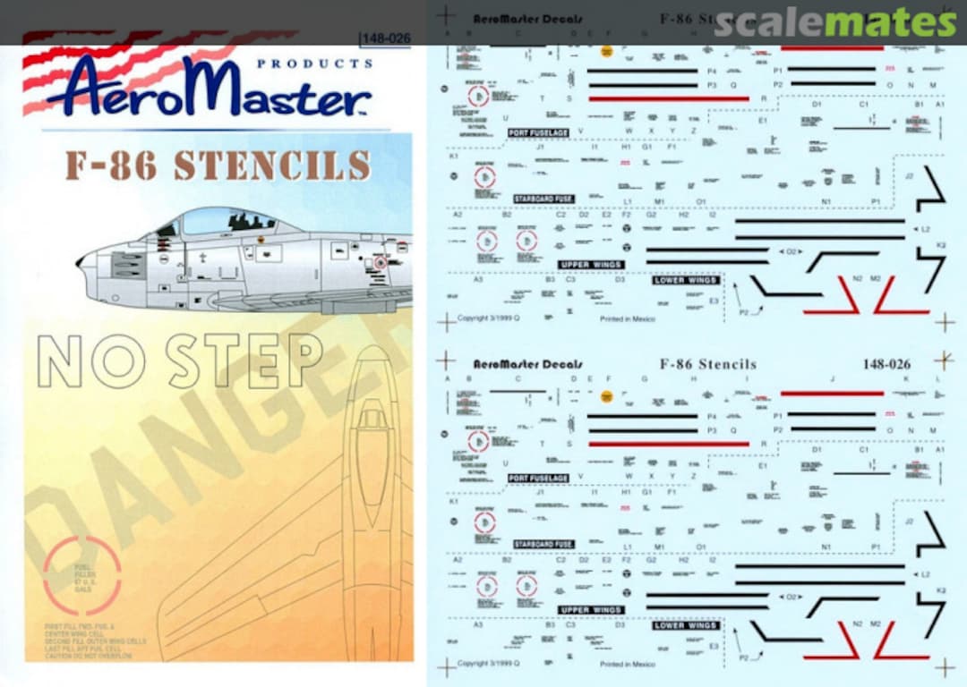 Boxart F-86 Stencils 148-026 AeroMaster Boxart F-86 Stencils 148-026 AeroMaster