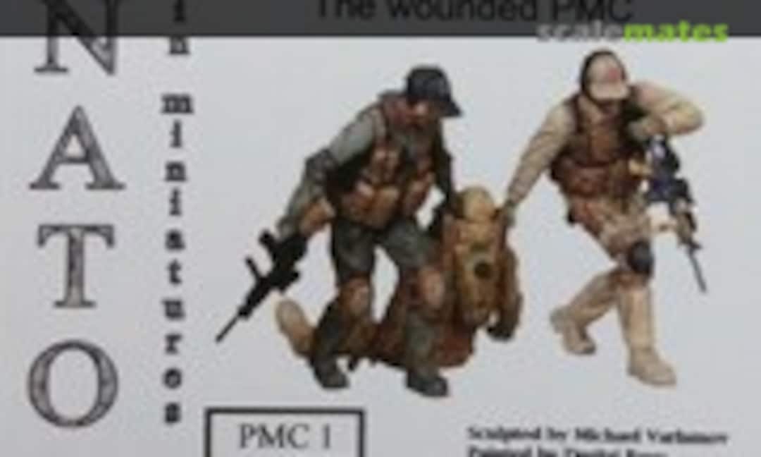 1:35 The wounded PMC (3 Figures) (Nato in Miniatures PMC1) PMC1
