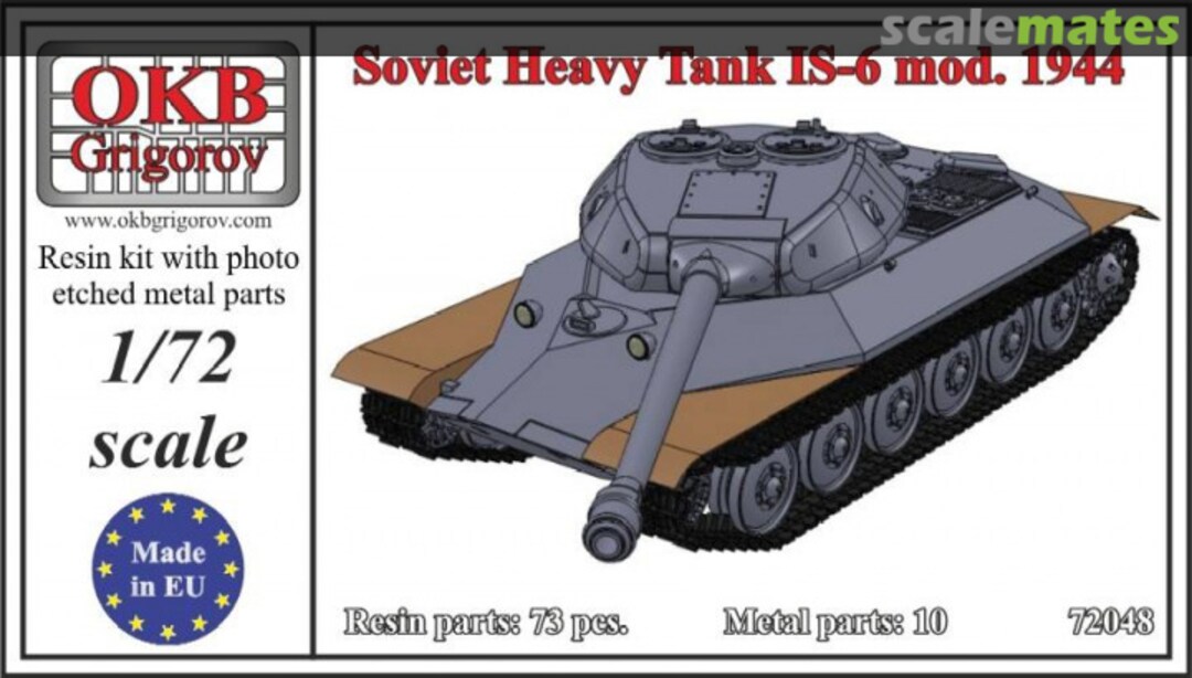 Boxart Soviet Heavy Tank IS-6 mod. 1944 72048 OKB Grigorov