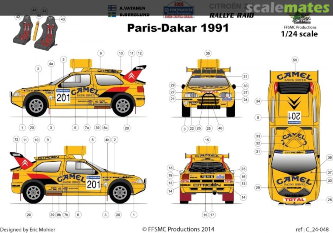 Boxart Citroën ZX Rallye-Raid "Camel" C 24-048 FFSMC Productions Boxart Citroën ZX Rallye-Raid "Camel" C 24-048 FFSMC Productions