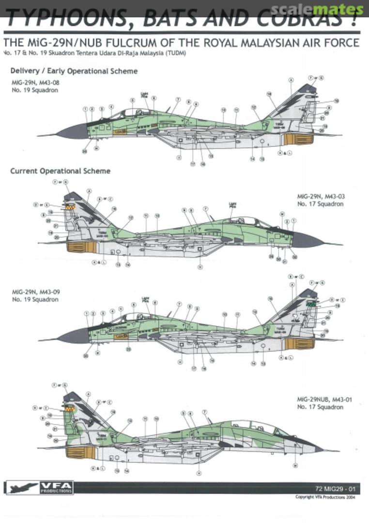 Boxart TYPHOONS, BATS AND COBRAS! 72MIG29-01 VFA Production Boxart TYPHOONS, BATS AND COBRAS! 72MIG29-01 VFA Production