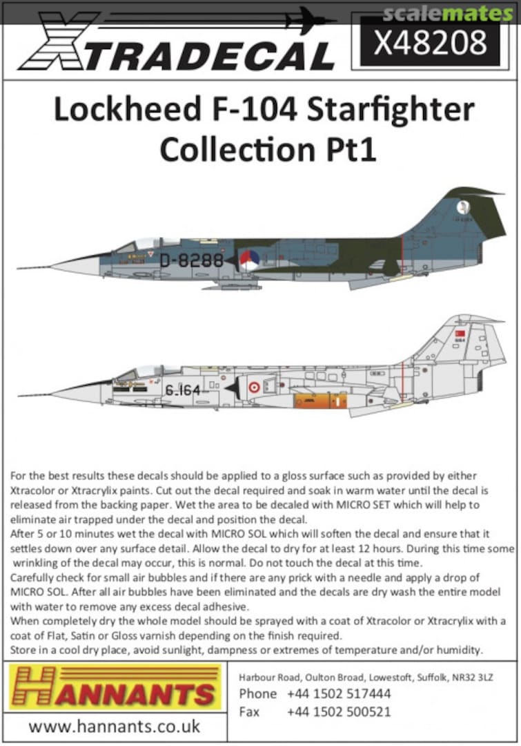 Boxart Lockheed F-104 Starfighter Collection X48208 Xtradecal Boxart Lockheed F-104 Starfighter Collection X48208 Xtradecal