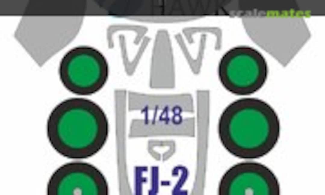 1:48 Paint mask for FJ-2 Fury (Kitty Hawk) (KAV models KAV M48 040) KAV M48 040