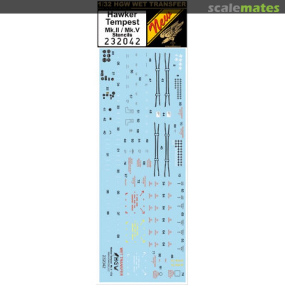Boxart HAWKER TEMPEST MK.II / MK.V - stencils 232042 HGW Models Boxart HAWKER TEMPEST MK.II / MK.V - stencils 232042 HGW Models