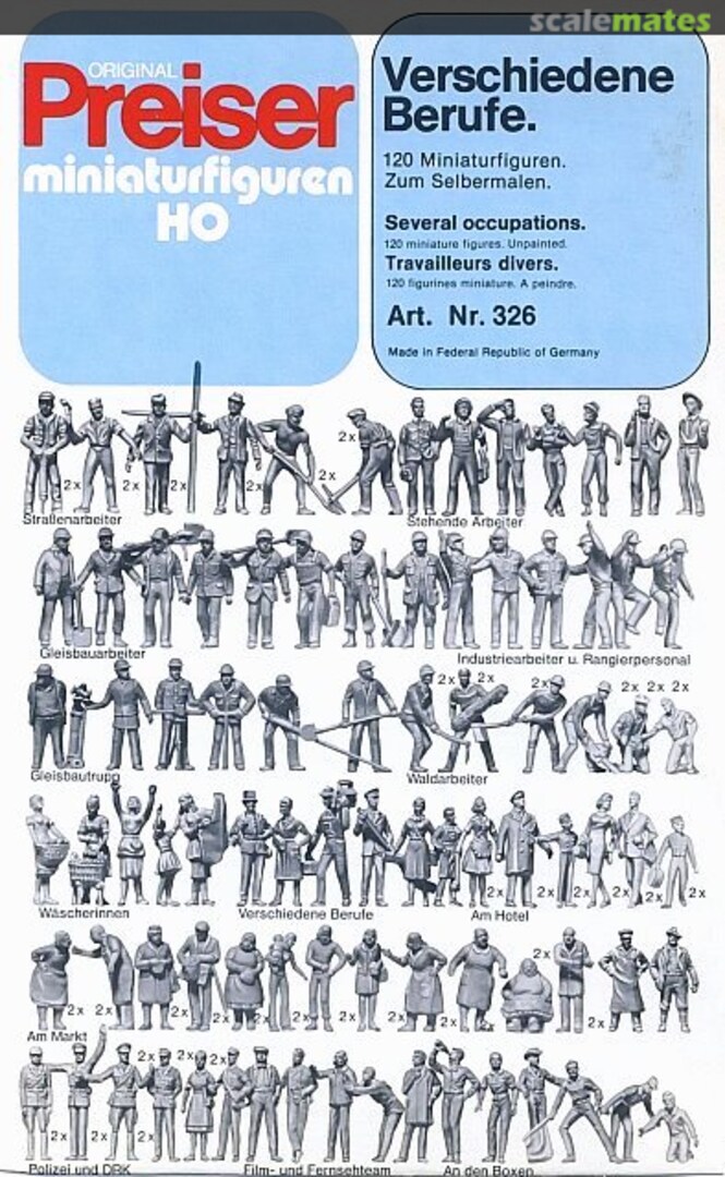 Boxart Several Occupations 326 Preiser Boxart Several Occupations 326 Preiser