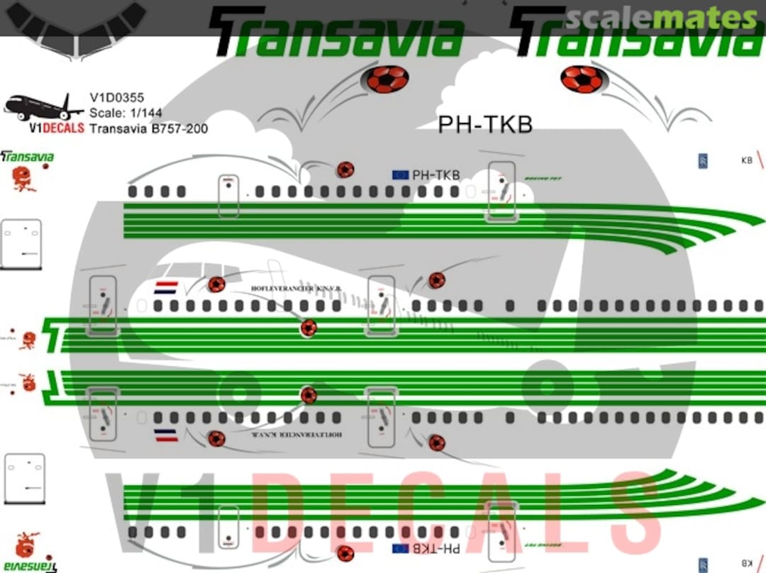 Boxart Transavia Boeing 757-200 V1D0355-144 V1 Decals
