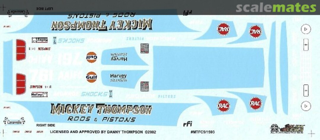 Boxart MICKEY THOMPSON'S '71 MUSTANG F/C 1593-MTFC5 Slixx Decals Boxart MICKEY THOMPSON'S '71 MUSTANG F/C 1593-MTFC5 Slixx Decals