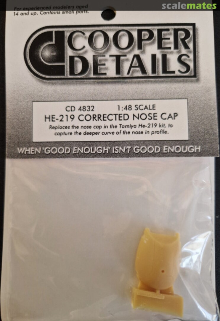 Boxart HE-219 Corrected Nose Cap 4832 Cooper Details Boxart HE-219 Corrected Nose Cap 4832 Cooper Details