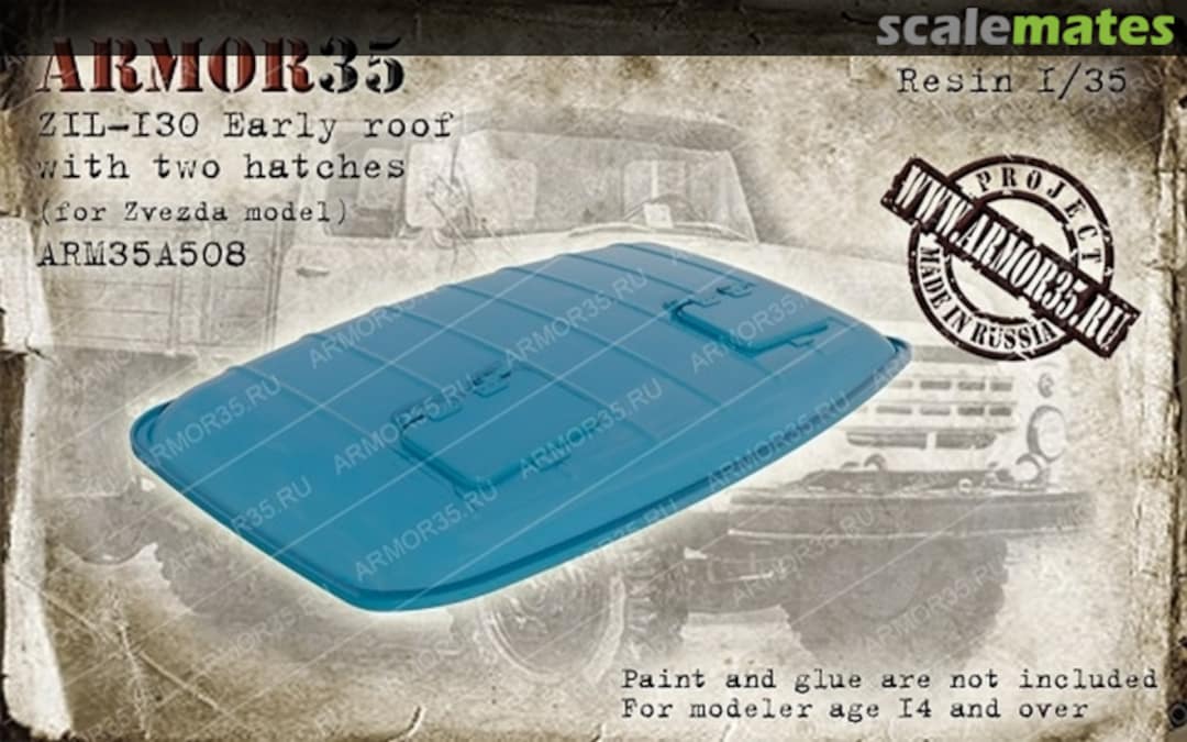 Boxart ZIL-130 Early Roof with Two Hatches ARM35A508 Armor35 Boxart ZIL-130 Early Roof with Two Hatches ARM35A508 Armor35