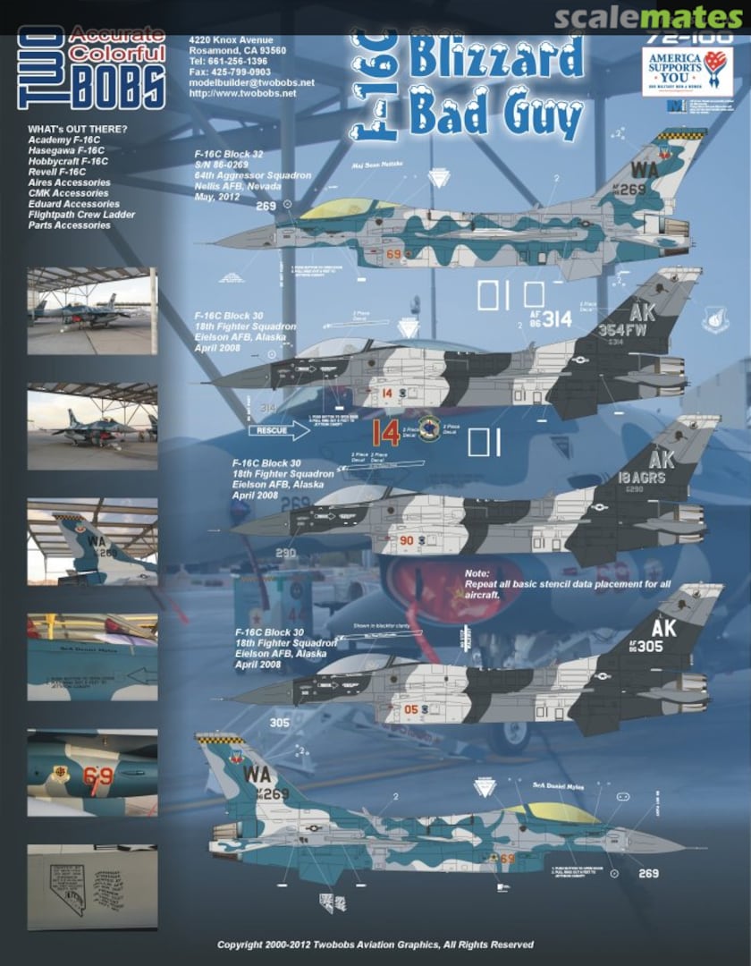 Boxart F-16C Blizzard Bad Guy 72-100 TwoBobs Aviation Graphics Boxart F-16C Blizzard Bad Guy 72-100 TwoBobs Aviation Graphics