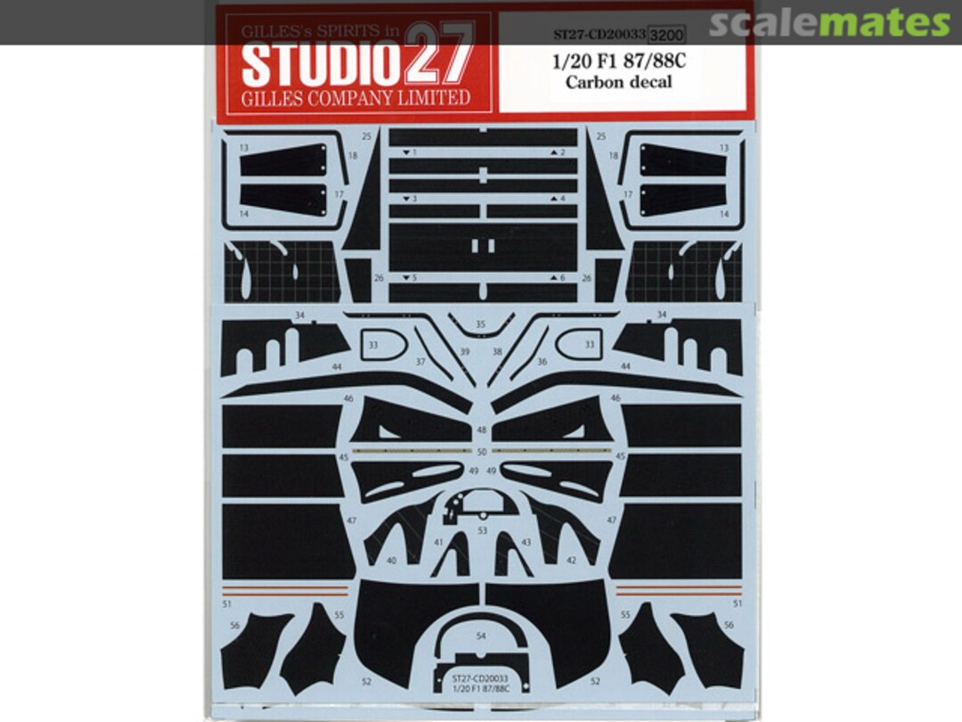 Boxart F1 87/88C Carbon Decal (for Fujimi) ST27-CD20033 Studio27 Boxart F1 87/88C Carbon Decal (for Fujimi) ST27-CD20033 Studio27
