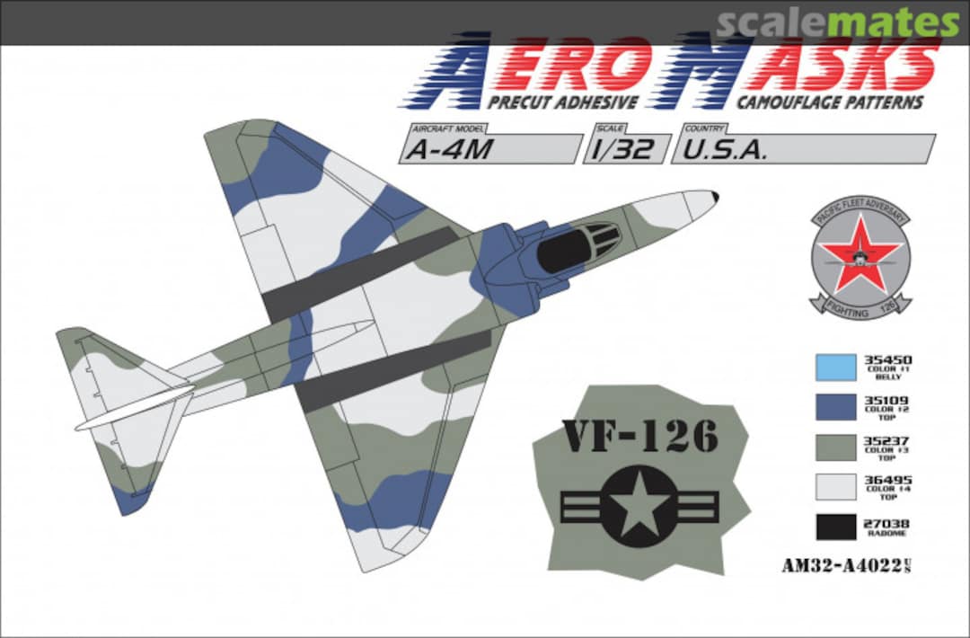 Boxart A-4M USA VF-126 AM32-A4022 AeroMasks Boxart A-4M USA VF-126 AM32-A4022 AeroMasks
