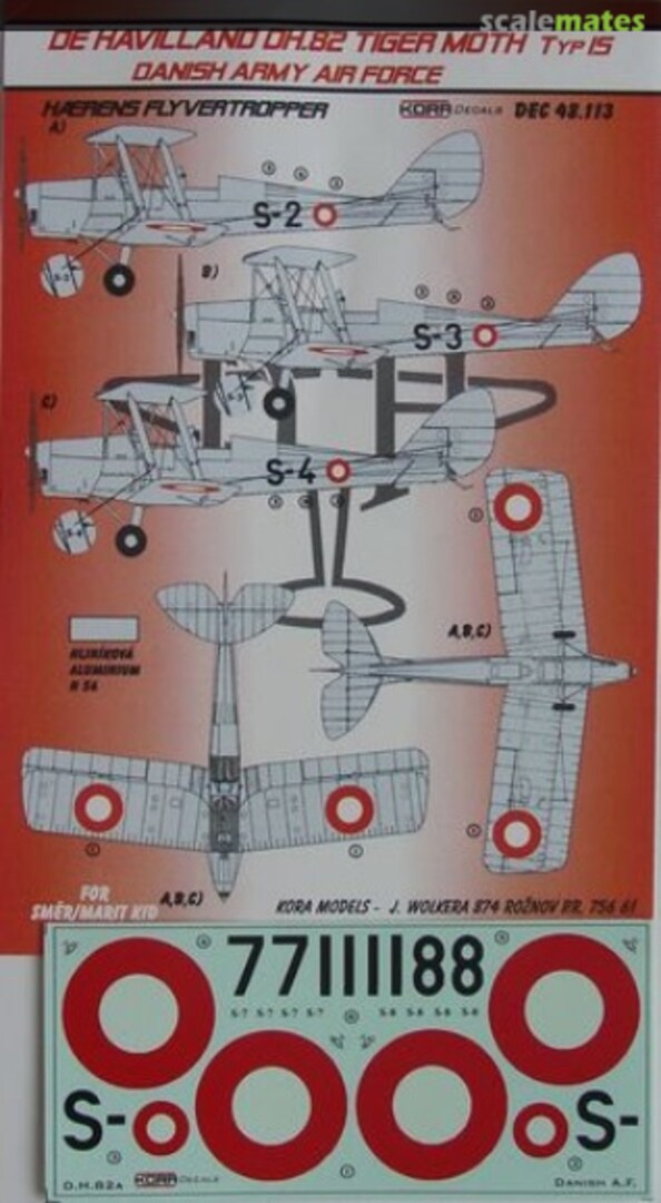 Boxart De Havilland DH.82 Tiger Moth DEC48113 Kora Models Boxart De Havilland DH.82 Tiger Moth DEC48113 Kora Models