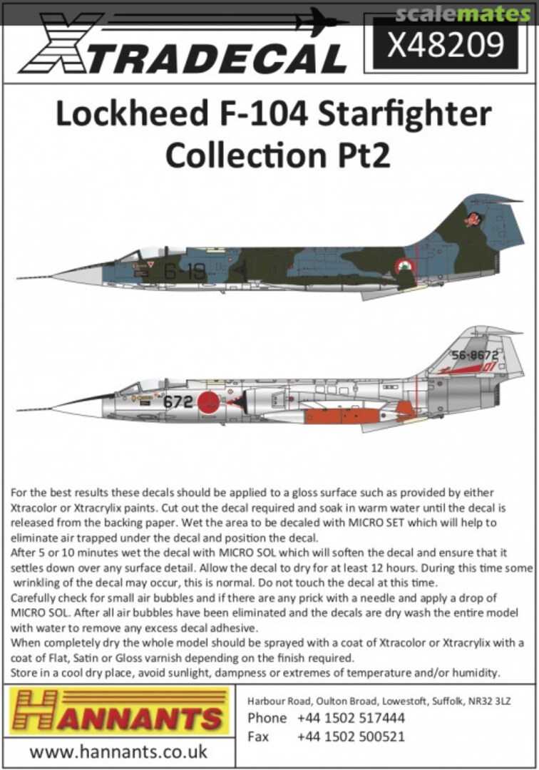 Boxart Lockheed F-104 Starfighter Collection X48209 Xtradecal Boxart Lockheed F-104 Starfighter Collection X48209 Xtradecal