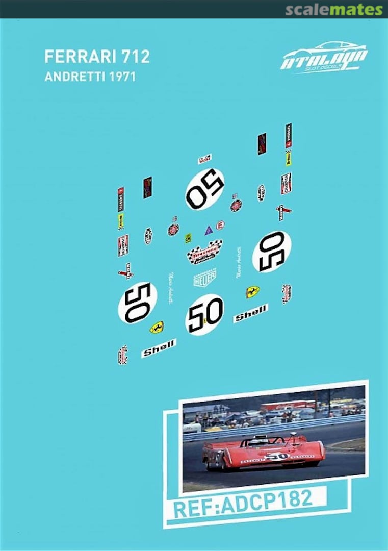 Boxart Ferrari 712 M #1010 SEFAC ADCP182 Atalaya Slot Decals Boxart Ferrari 712 M #1010 SEFAC ADCP182 Atalaya Slot Decals