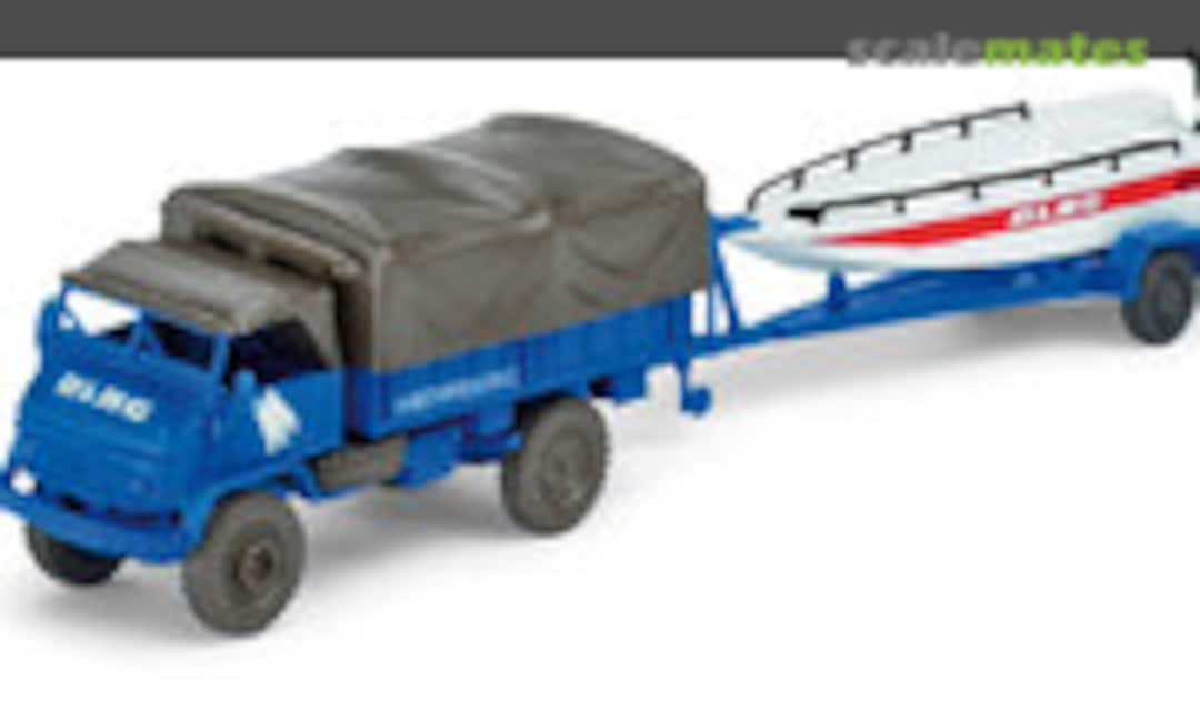 1:87 Unimog S 404 + Bottsanhänger &quot;DLRG&quot; (Herpa 741767)